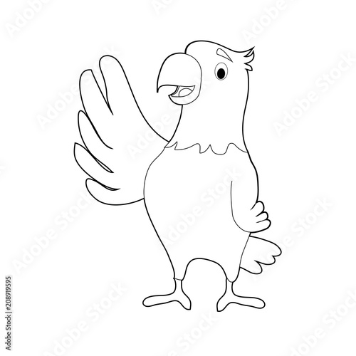 Easy Coloring Animals for Kids: Eagle