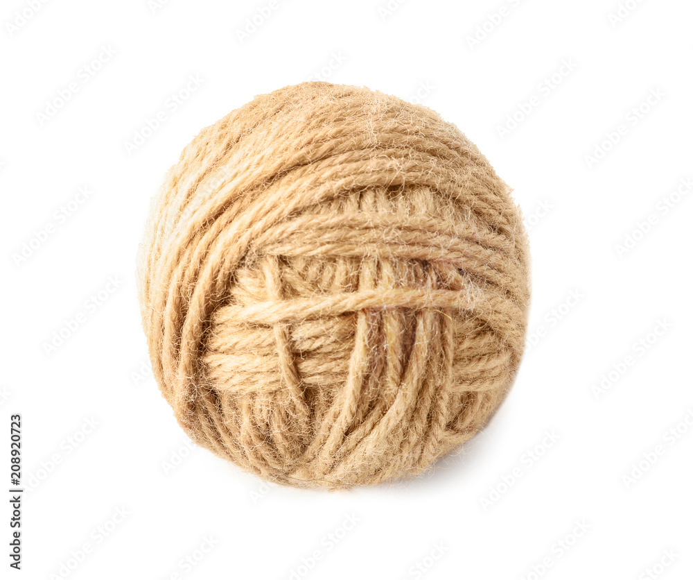 Ball of knitting yarn on white background Ball of knitting yarn on white background
