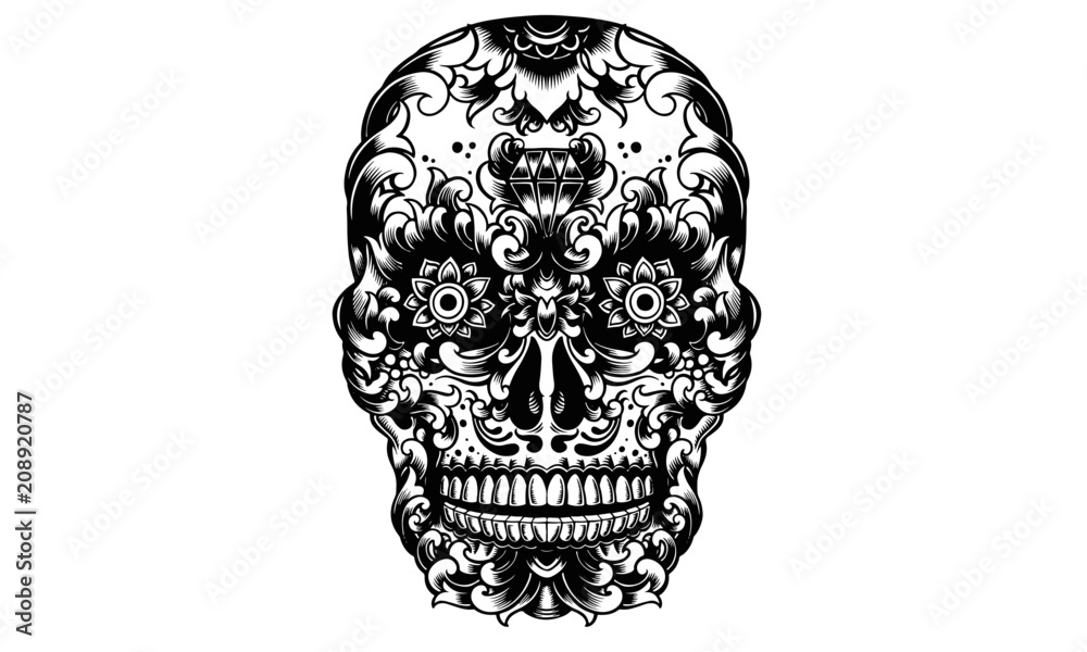 skull ornamental
