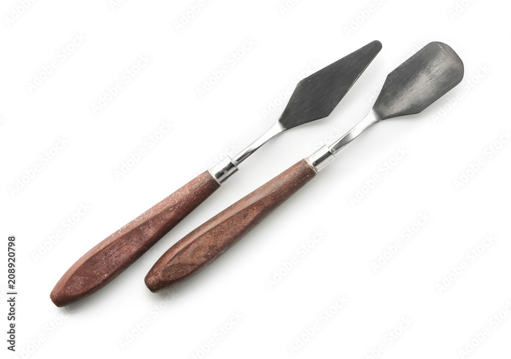 Fototapeta premium Palette knives on white background