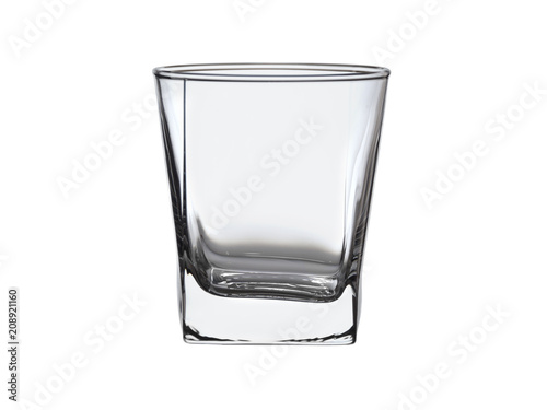 empty glass Cup for alcoholic beverages isolated on white background