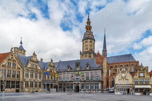 Main market square, Veurne, Belgium