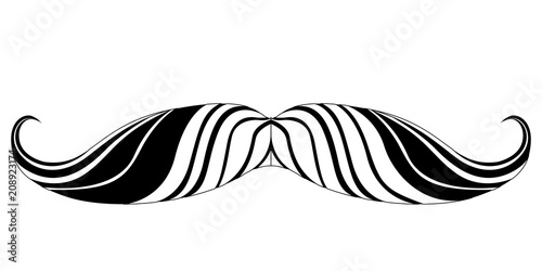 Hipster mustache silhouette
