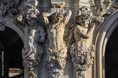 dresden, zwinger, baroque, drezno, sculpture, baroque sculpture, baroque palace, Dresdner Zwinger, Baroque style, Baroque architecture, Gemäldegalerie Alte Meister, Old Masters Picture Gallery