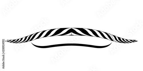 Hipster mustache silhouette