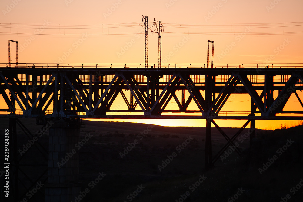 sunset railway bridge