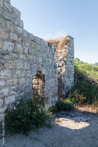 Ruins  of abandoned Palestinian village Kafr Birim in the north of Israel in which the christians Maronites lived until the middle of the 20th century photo