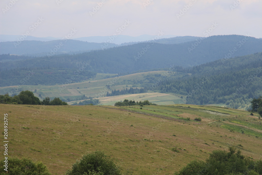 Carpathian landscapes . Carpathian Mountains, mountain haze, blurred background. Carpathian landscapes . Carpathian Mountains, mountain haze, blurred background.
