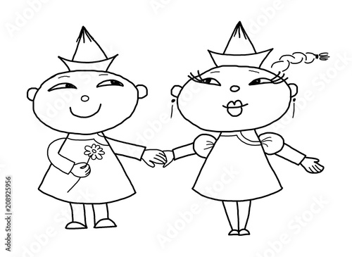 loving couple, drawing
