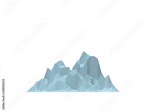 Iceberg. Isolated on white background. Vector illustration. Flat style.