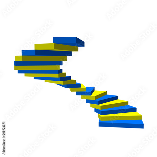 Spiral staircase. Isolated ...