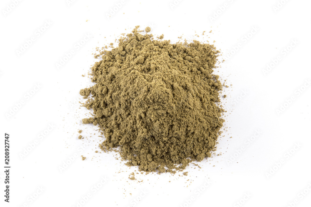 Vegan Protein Pile on White Background Top View Vegan Protein Pile on White Background Top View