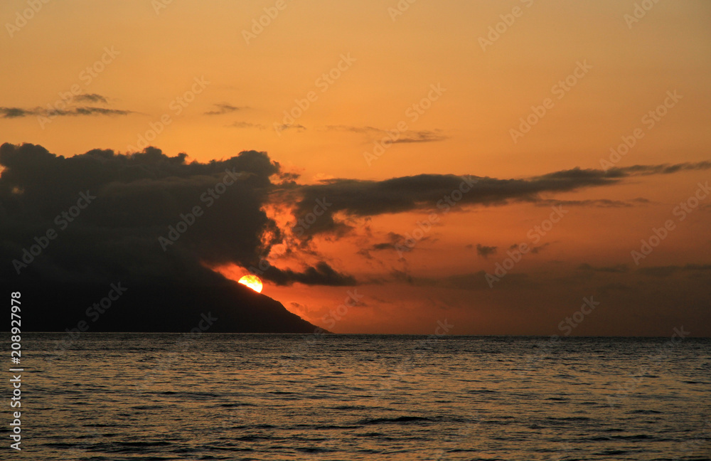 Sunset, Mahe Island, Seychelles