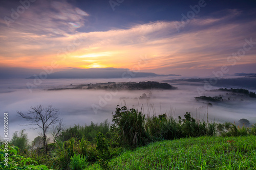 Ta-Kian-Ngo, Landscape sea of mist on the mountain in Phetchabun province  Thailand.