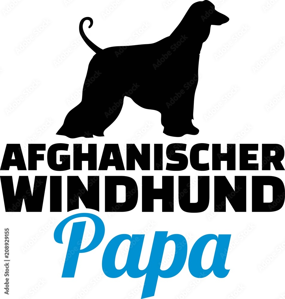 Afghan Hound dad silhouette german