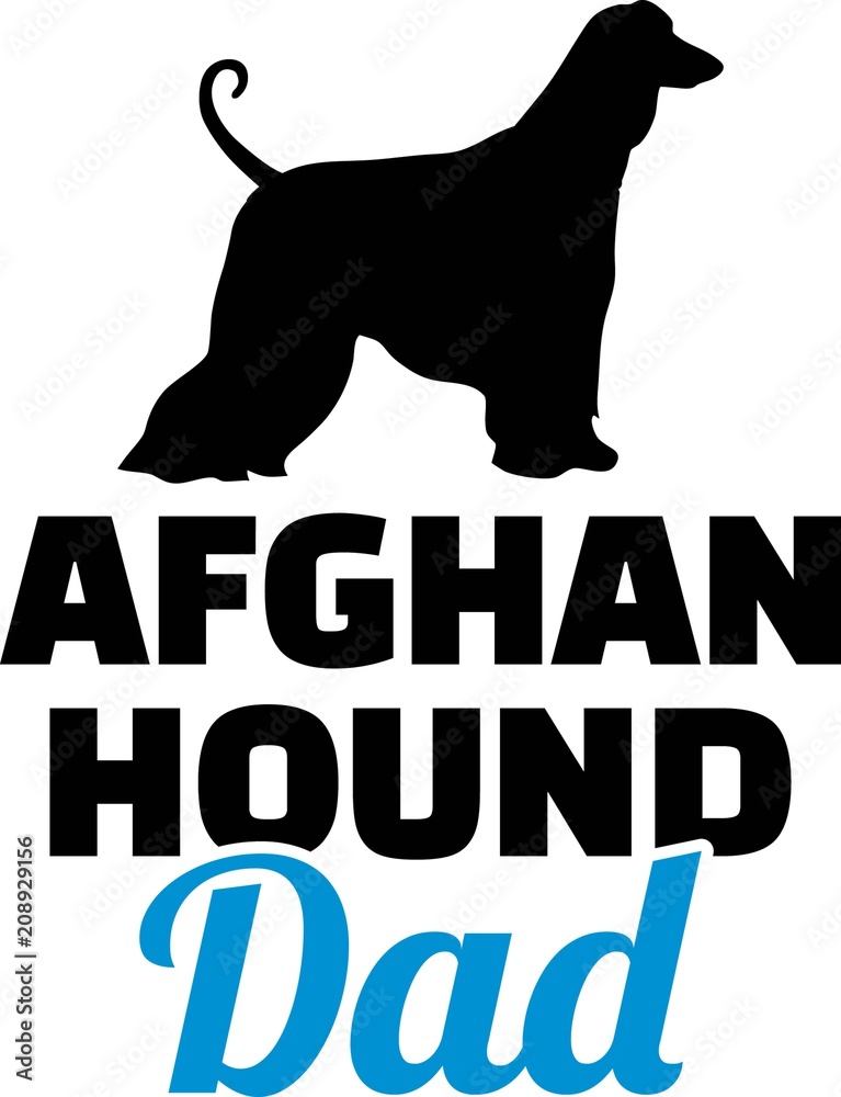 Afghan Hound dad silhouette