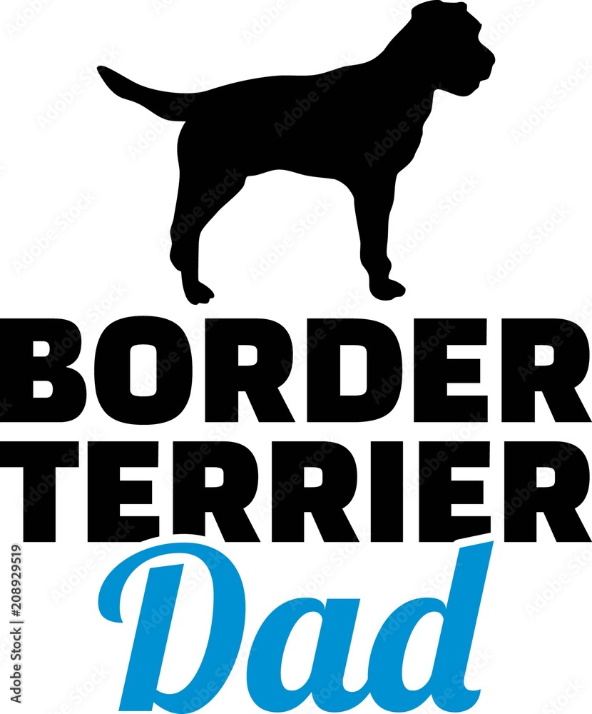 Border Terrier dad silhouette