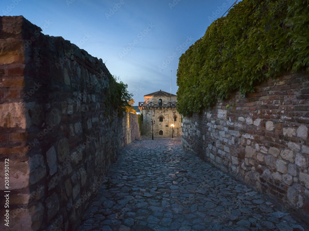 Enclosed footpath at Belgrade Fortress, Belgrade, Serbia Enclosed footpath at Belgrade Fortress, Belgrade, Serbia