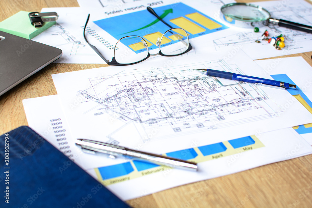Financial printed paper charts, graphs and diagrams. Science and technology.
Financial printed paper charts, graphs and diagrams. Science and technology.