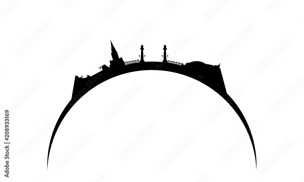 Obraz premium San Sebastian skyline, Donosti in Spain