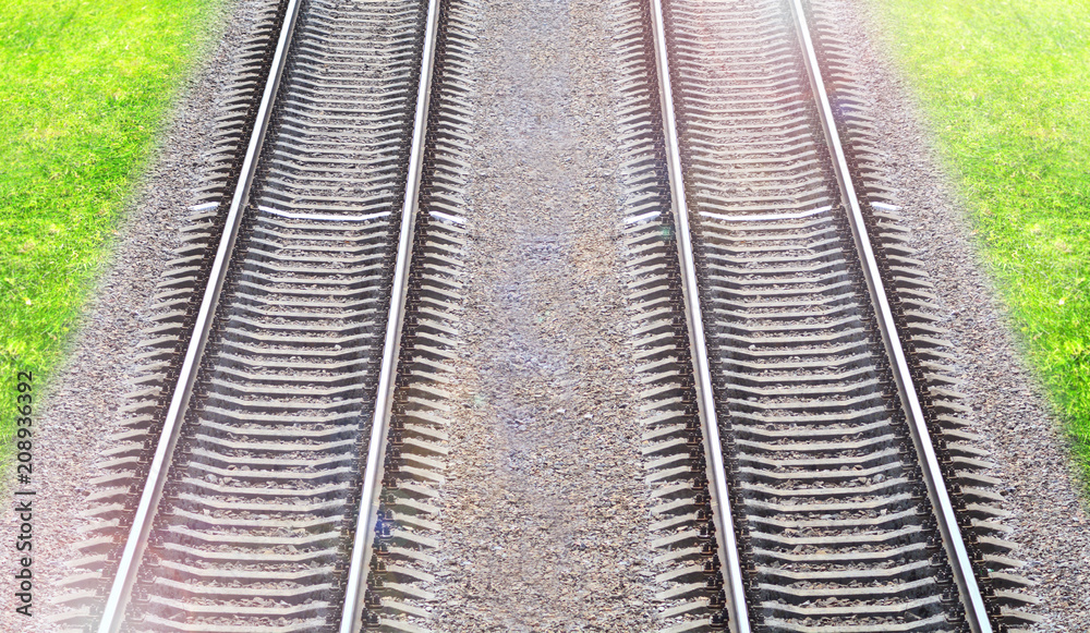 Railroad lines background. Railway path concept. Railroad lines background. Railway path concept.