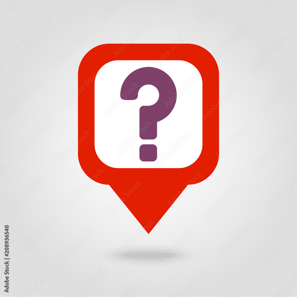 Question mark pin map icon. Map pointer, markers. Question mark pin map icon. Map pointer, markers.