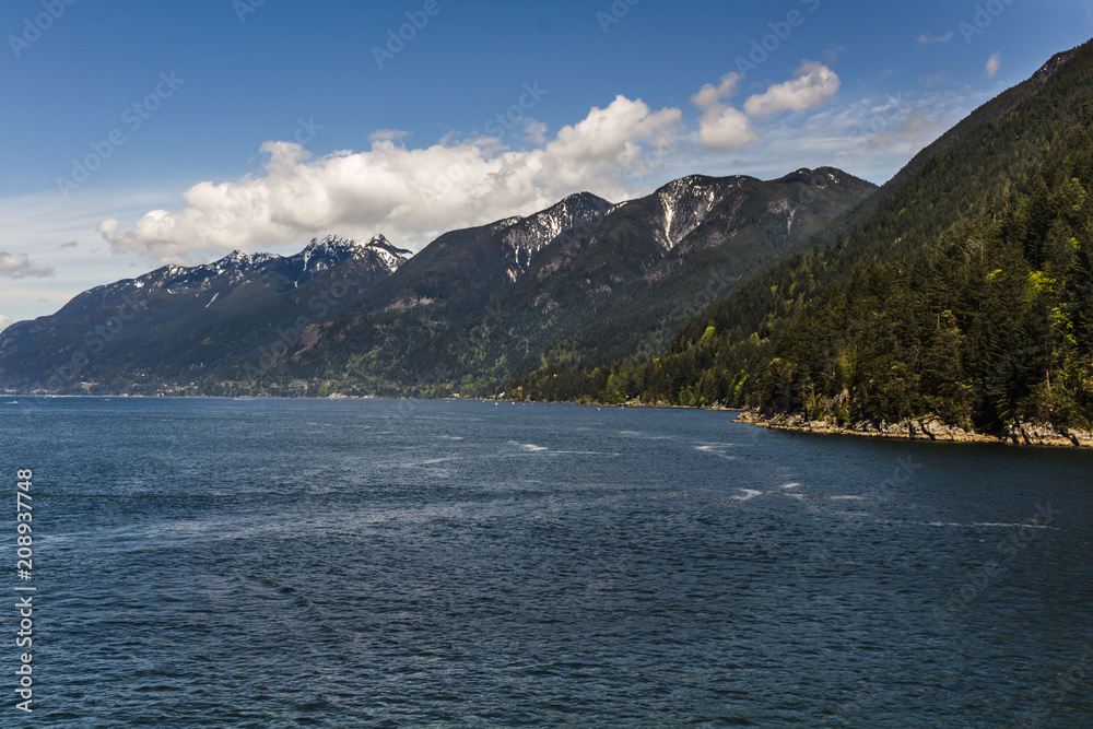 Ocean view from Horseshoe Bay, Vancouver, BC, Canada.	