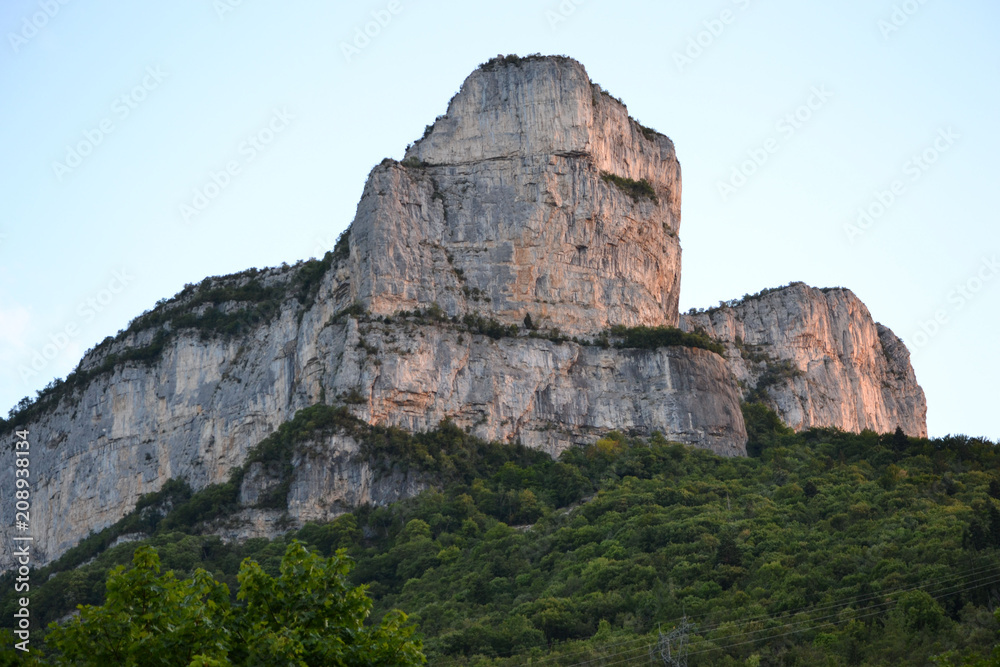 Montagnes du Vercors, Bec de Chatelus, falaise de calcaire, Choranche, Vercors, Pont-en-royans, France