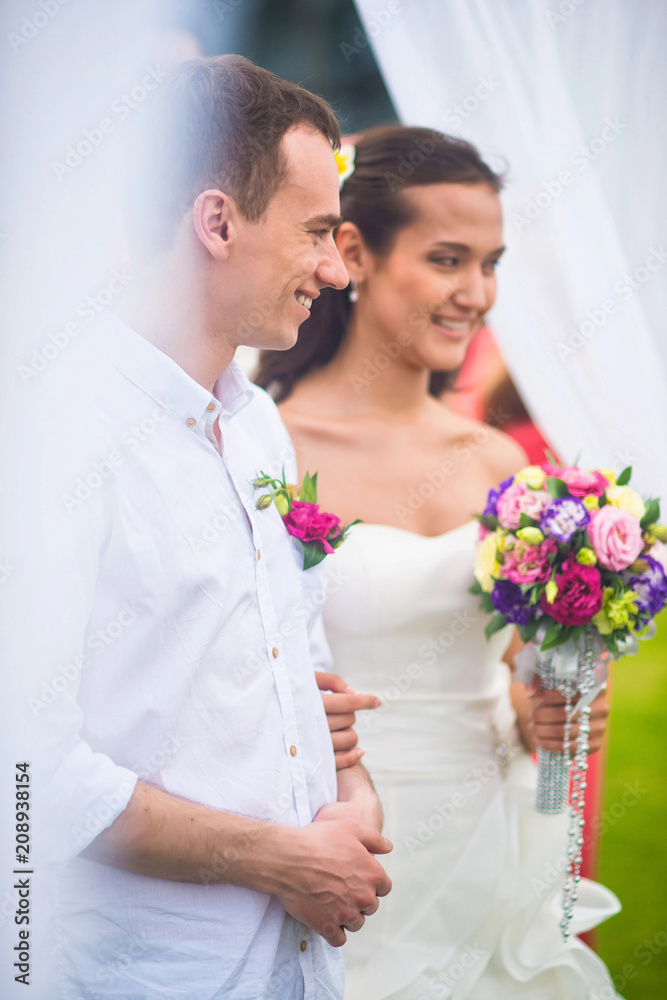 bride and groom on their marriage registration bride and groom on their marriage registration