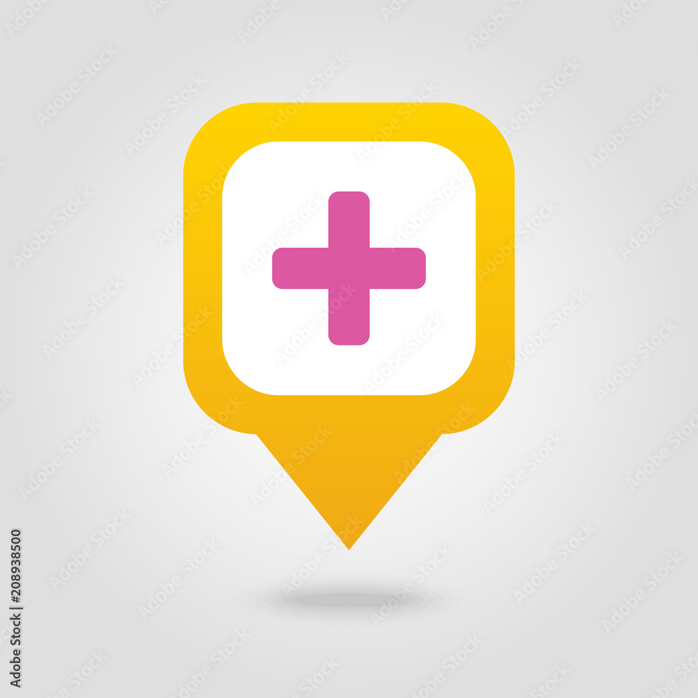 Plus, Hospital ,Pharmacy, Clinic pin map icon. Plus, Hospital ,Pharmacy, Clinic pin map icon.