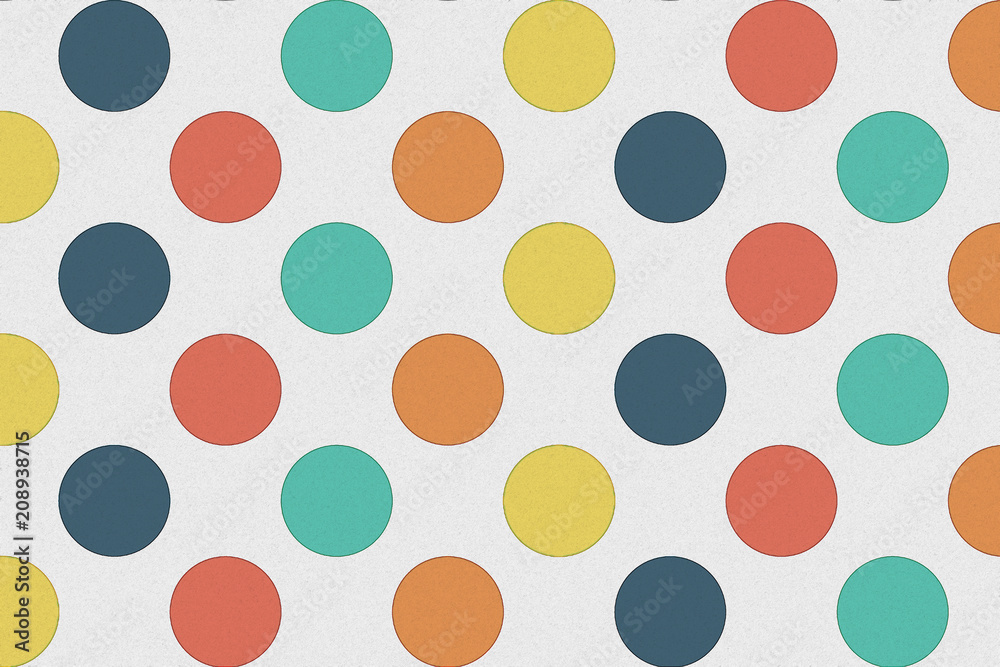 Colourful circle polka dot on gray background Colourful circle polka dot on gray background