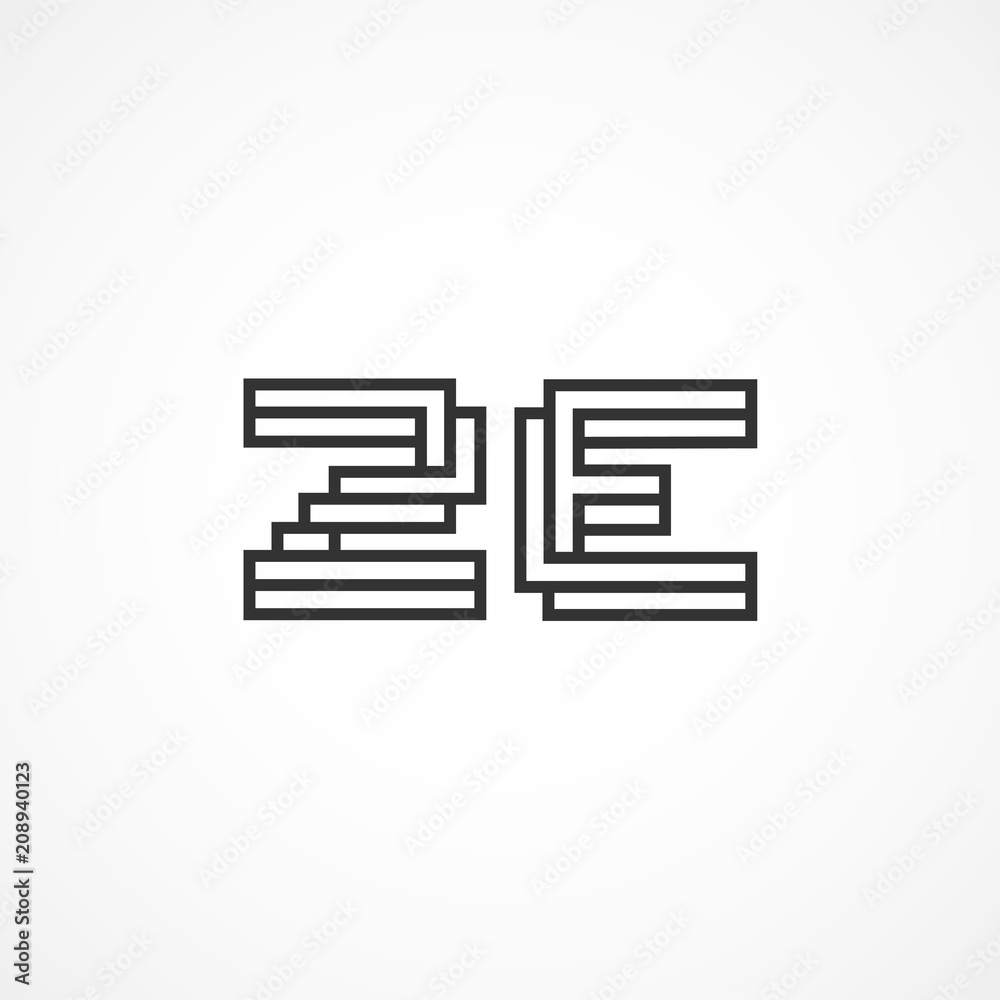 Initial Letter ZE Logo Template Vector Design Initial Letter ZE Logo Template Vector Design