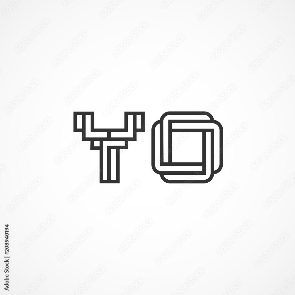 Initial Letter YO Logo Template Vector Design Initial Letter YO Logo Template Vector Design