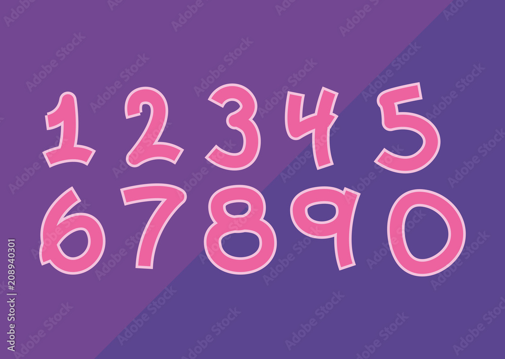 set numbers comic style vector illustration design set numbers comic style vector illustration design