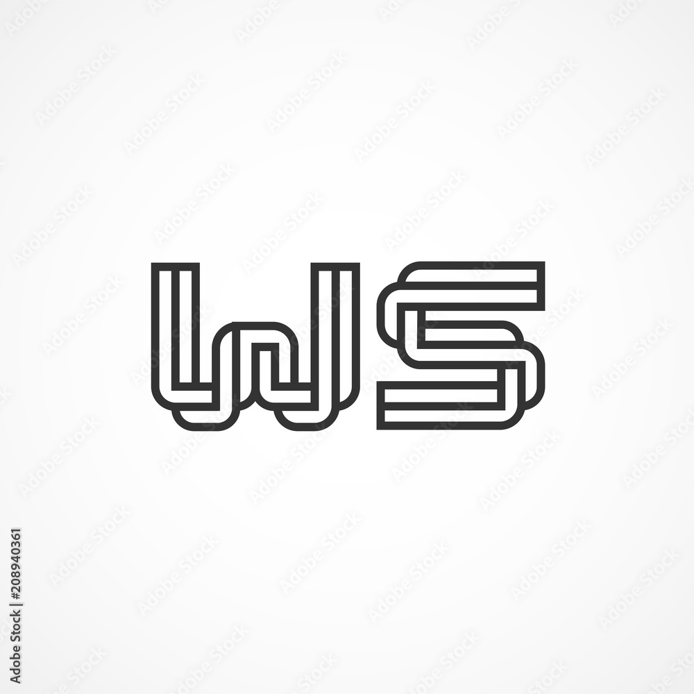 Initial Letter WS Logo Template Vector Design Initial Letter WS Logo Template Vector Design
