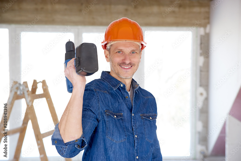 Handyman with drill Handyman with drill