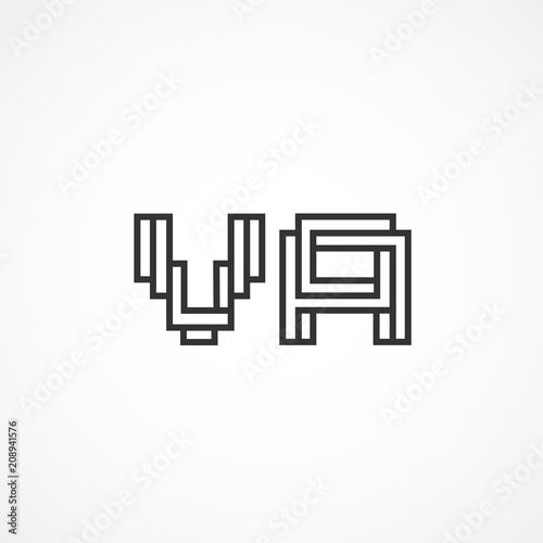 Initial Letter VA Logo Template Vector Design
