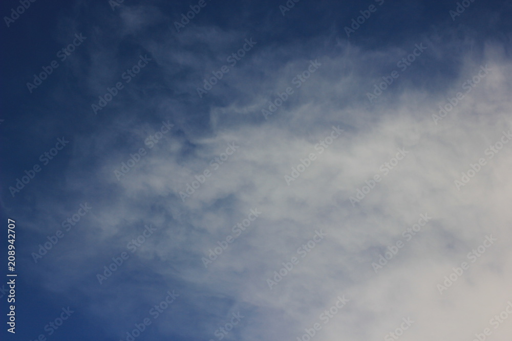 aerial scene with cloud on blue sky