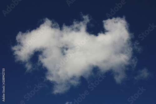aerial scene with clouds on blue sky