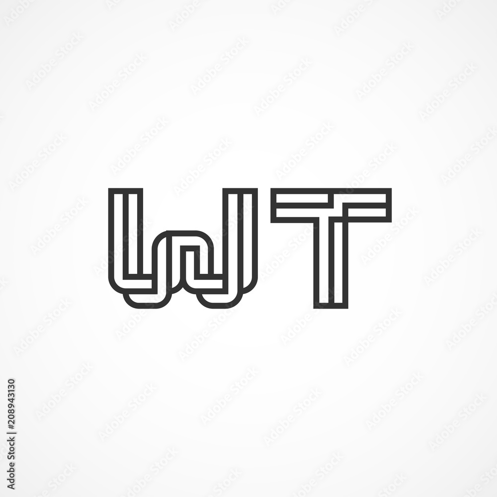 Initial Letter WT Logo Template Vector Design Initial Letter WT Logo Template Vector Design