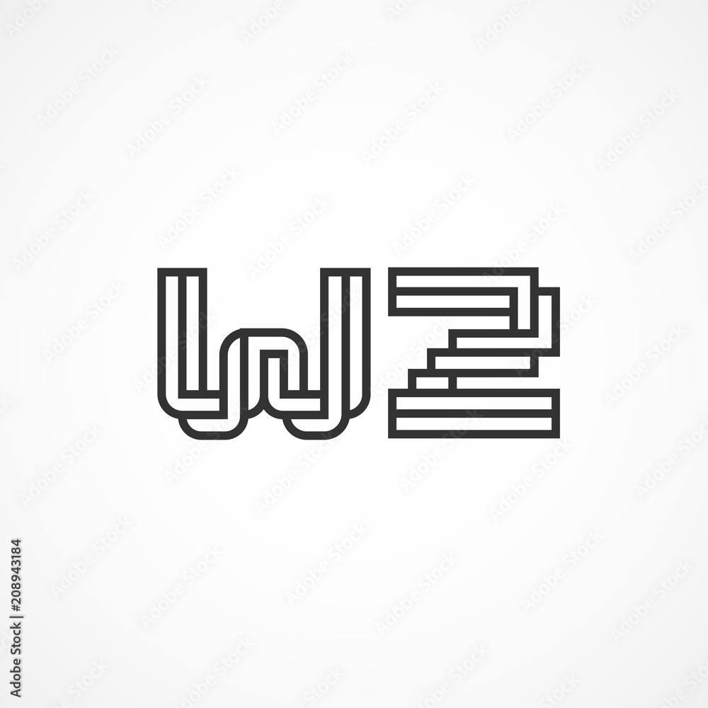 Initial Letter WZ Logo Template Vector Design Initial Letter WZ Logo Template Vector Design