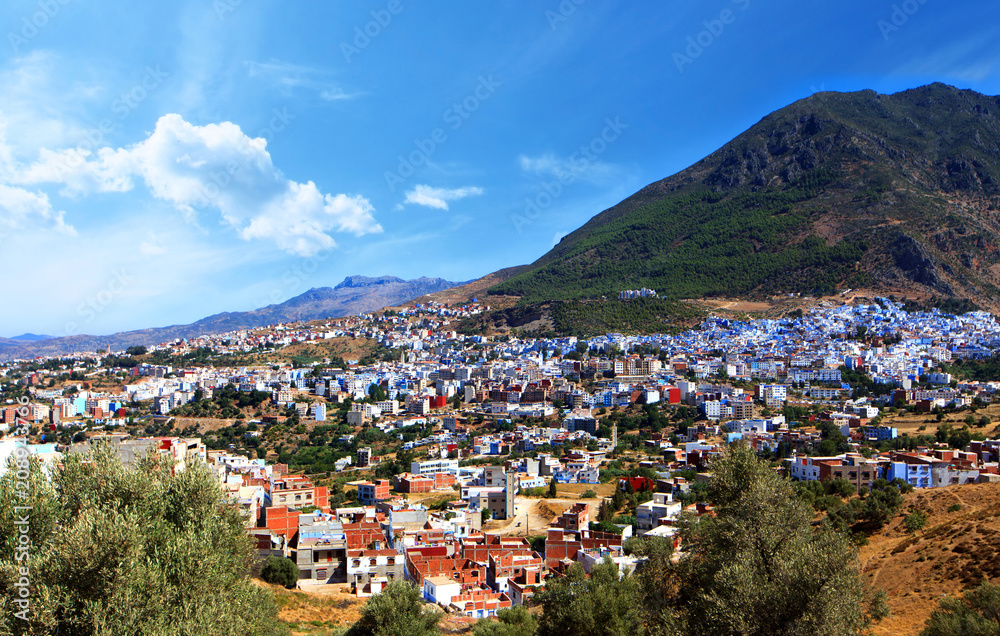 View of one of the most beautiful cities and typical landscape of El Jebha village, Al Hoceima, Morocco.