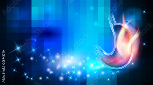 Stomach disorder abstract sparkling design