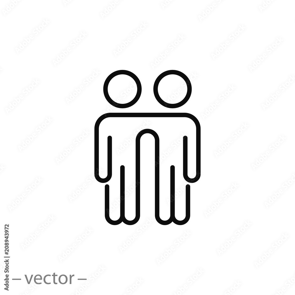 friendship icon, line sign - vector illustration eps10 friendship icon, line sign - vector illustration eps10