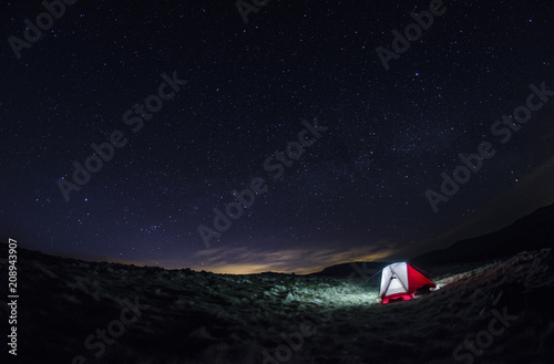 Camping under the Stars at Night