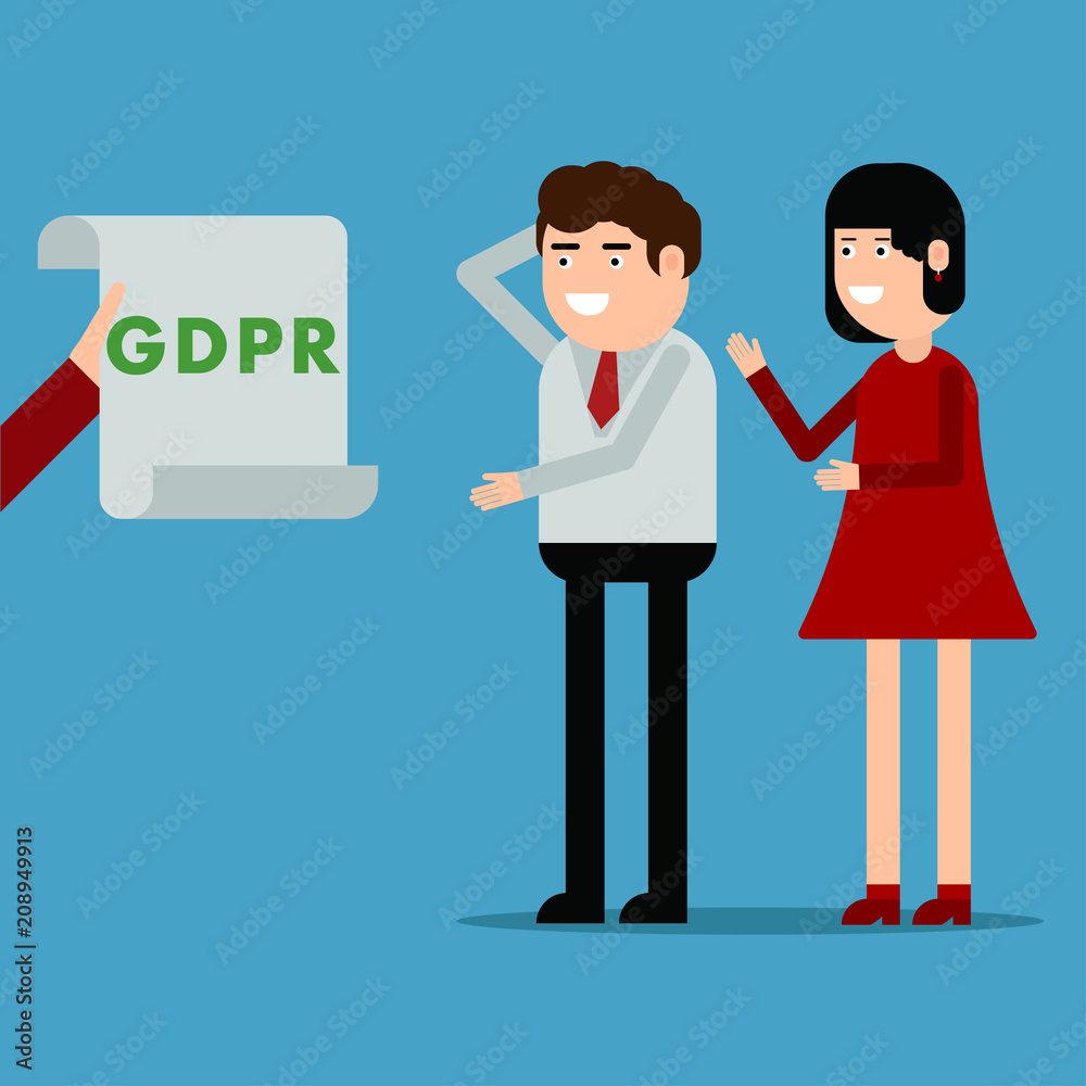 Fototapeta premium Notification of people about the GDPR