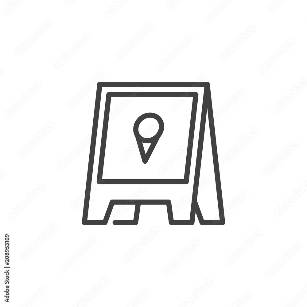 Ice cream floor sign outline icon. linear style sign for mobile concept and web design. ice cream billboard simple line vector icon. Symbol, logo illustration. Pixel perfect vector graphics Ice cream floor sign outline icon. linear style sign for mobile concept and web design. ice cream billboard simple line vector icon. Symbol, logo illustration. Pixel perfect vector graphics