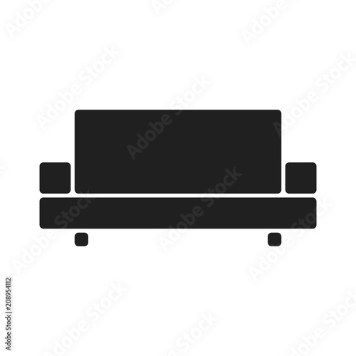 sofa flat icon on white background