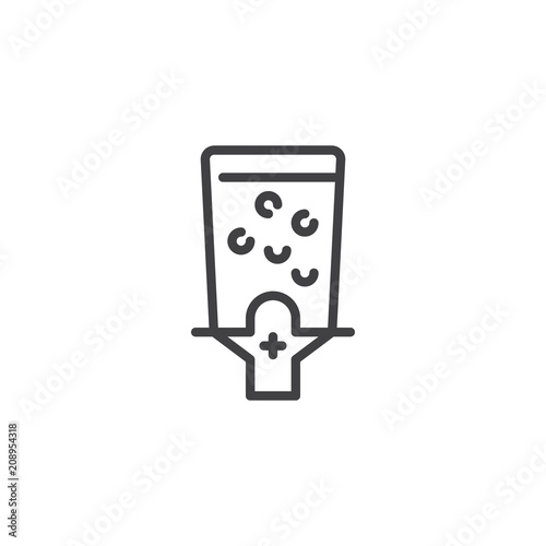 Soda Dispenser outline icon. linear style sign for mobile concept and web design. Cold drink dispenser simple line vector icon. Symbol, logo illustration. Pixel perfect vector graphics