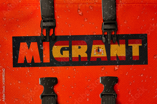 3D rendered idea for migrants crossing the Mediterranean and gaining access into Spain.